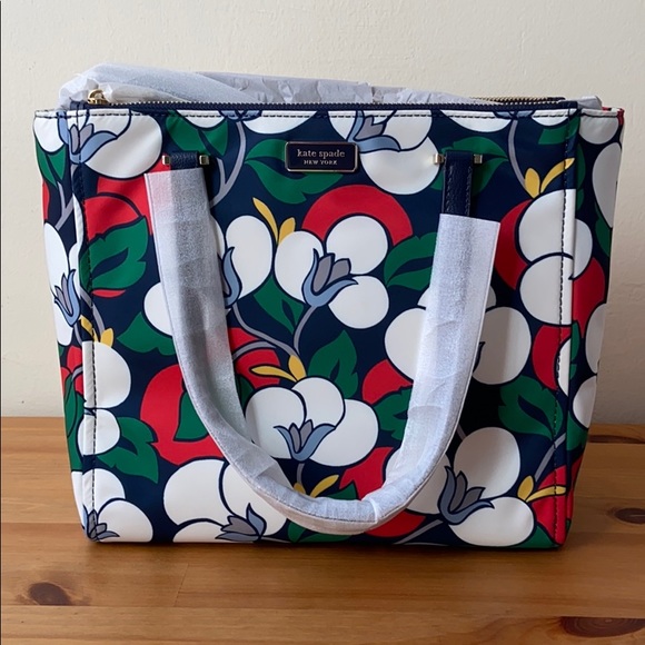 kate spade Handbags - Kate Spade New York Medium Nylon Floral Satchel